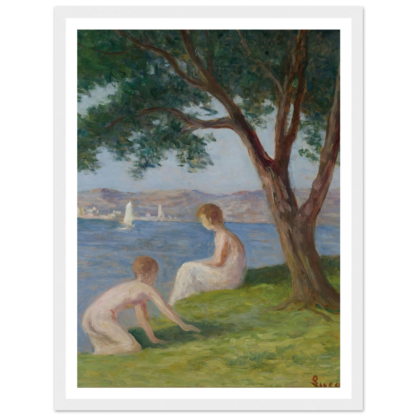 Baigneurs À St. Tropez Art Print | Maximilien Luce-Quipham Collections