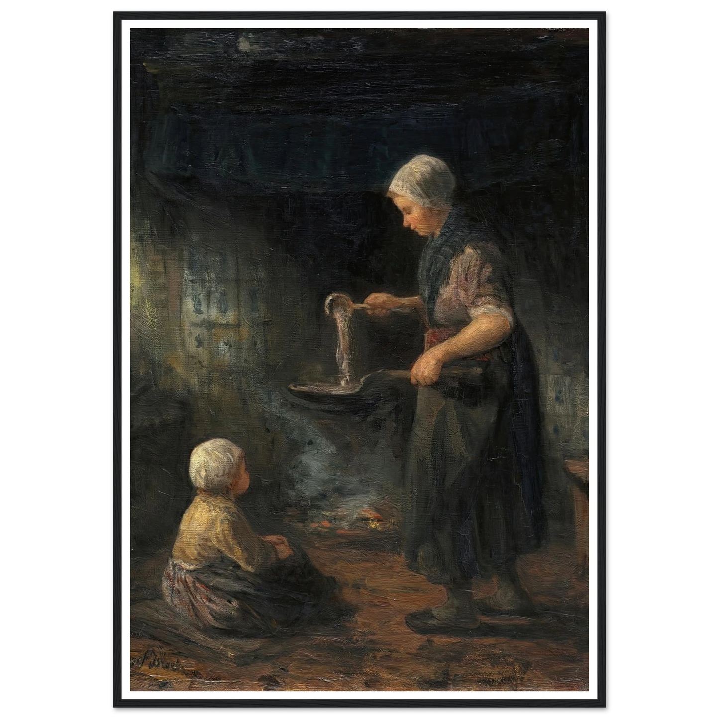 The Pancakes (c. 1875) Art Print | Jozef Israels-Quipham Collections