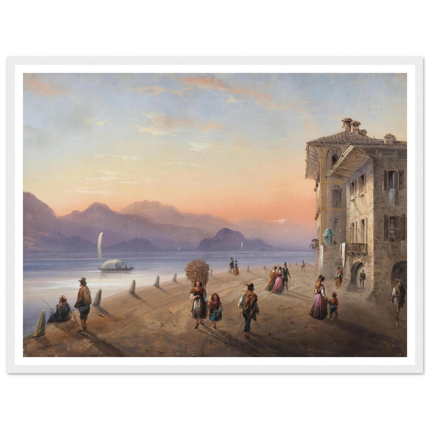 Palazzo Borromeo, Isola Bella on Lake Maggiore (1849) Art Print | Carlo Bossoli-Quipham Collections
