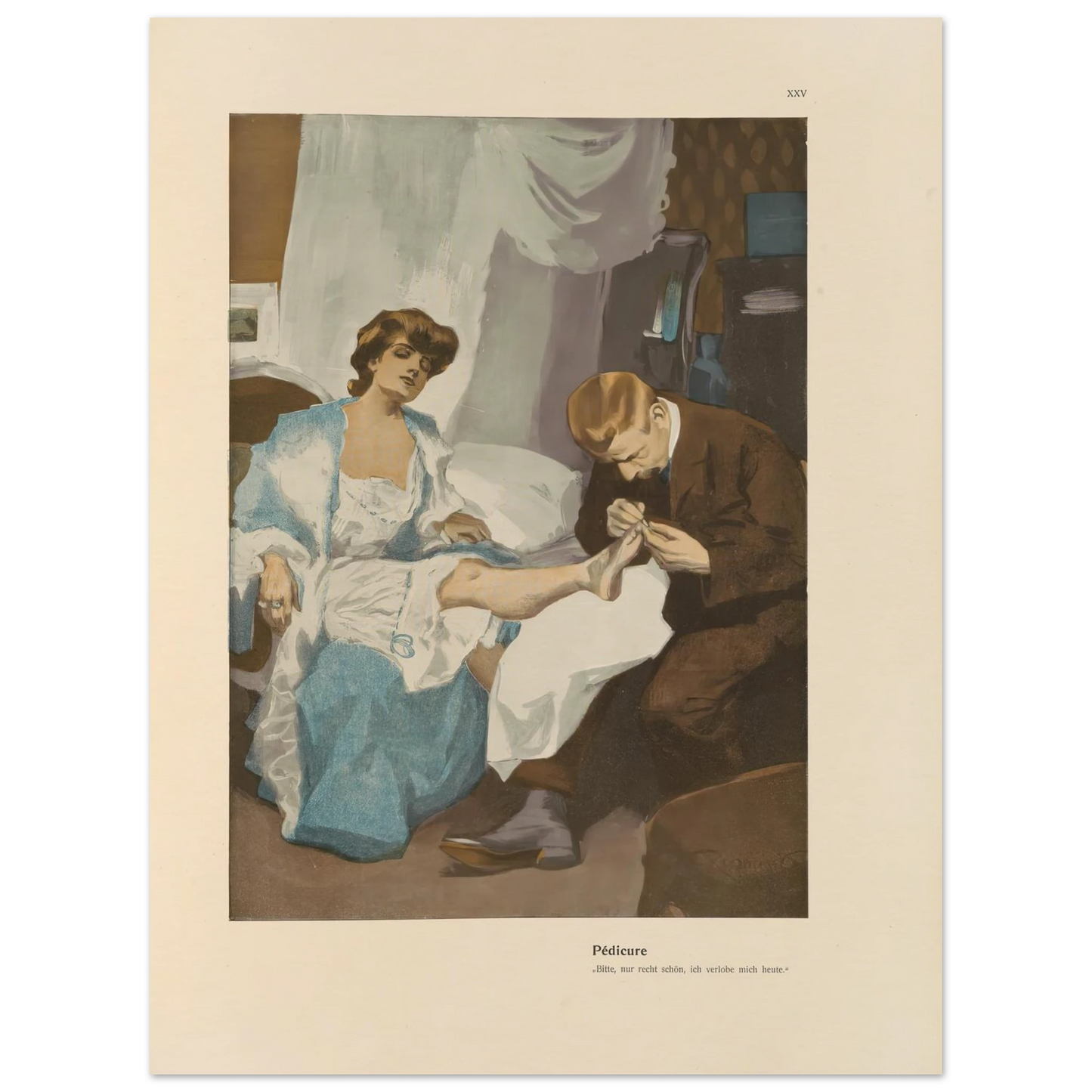 Pedicure (1908) Art Print | Ferdinand Freiherr von Reznicek-Quipham Collections