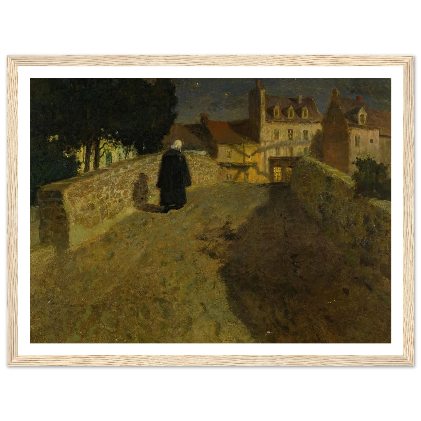 Towards The Pont Lovignon (Pont Fleuri) In Quimperlé Art Print | Frits Thaulow-Quipham Collections