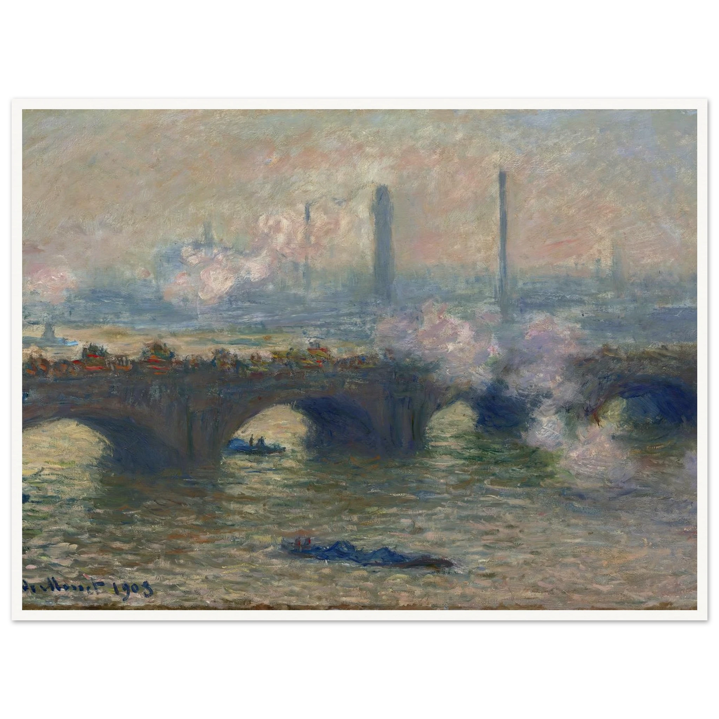 Waterloo Bridge,Gray Day (1903) Art Print | Claude Monet-Quipham Collections