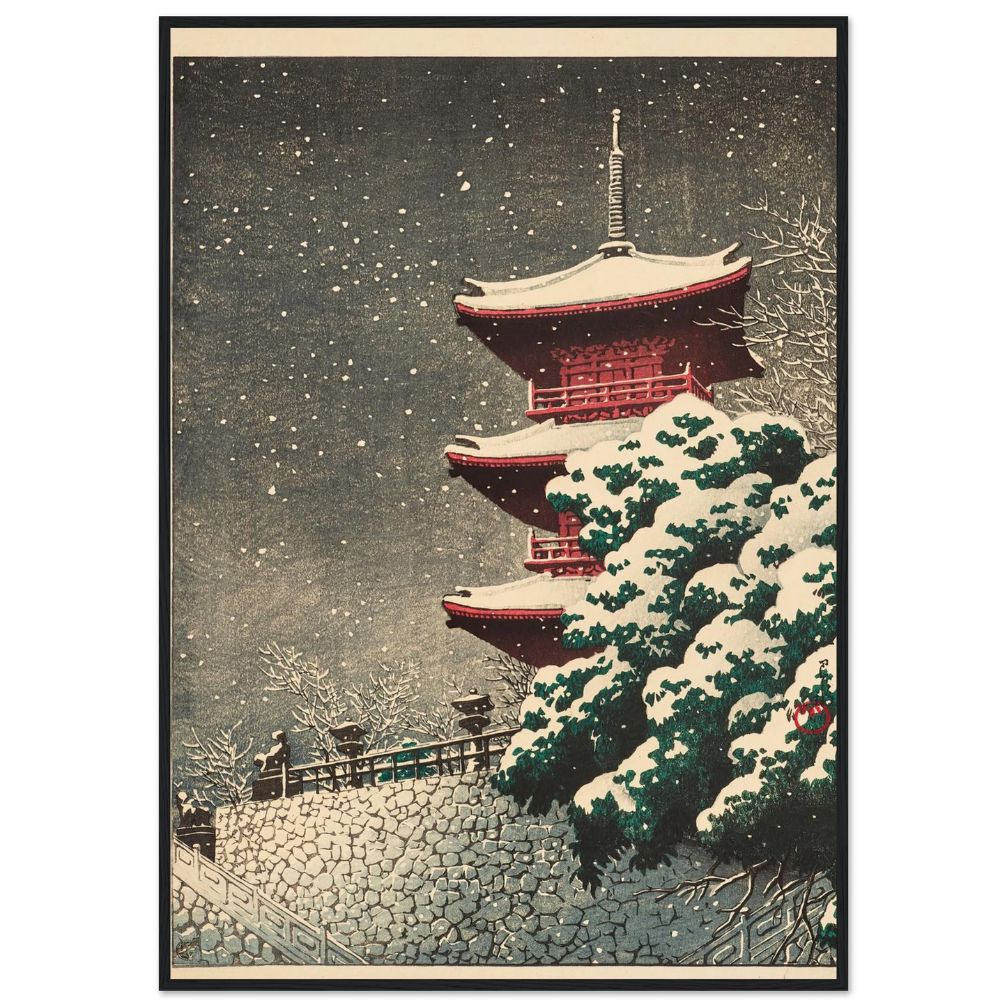 Izumo, Yasugi Kiyomizu (Yasugi Kiyomizu Temple at Izumo) (1926) Art Print | Kawase Hasui-Quipham Collections