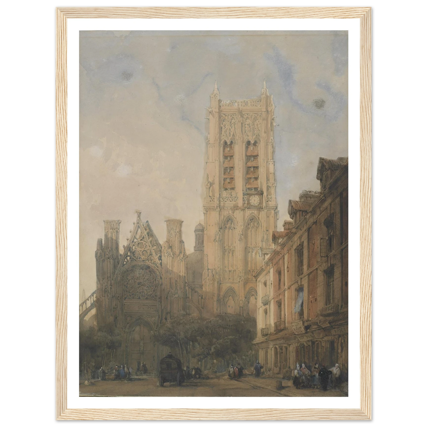 Church of St. Jacques, Dieppe Art Print | David Roberts-Quipham Collections