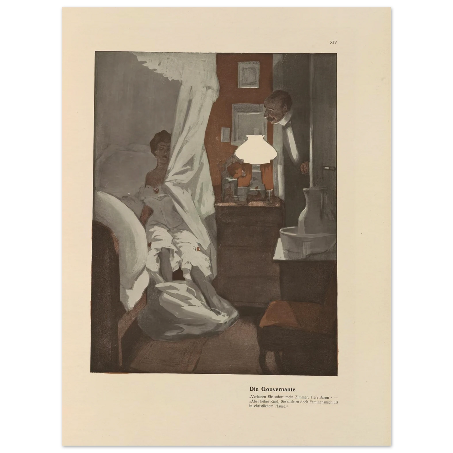 Die Gouvernante (1908) Art Print | Ferdinand Freiherr von Reznicek-Quipham Collections