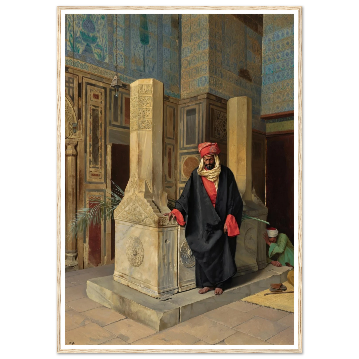 Praying In The Blue Mosque, Cairo (1898) Art Print | Ludwig Deutsch-Quipham Collections