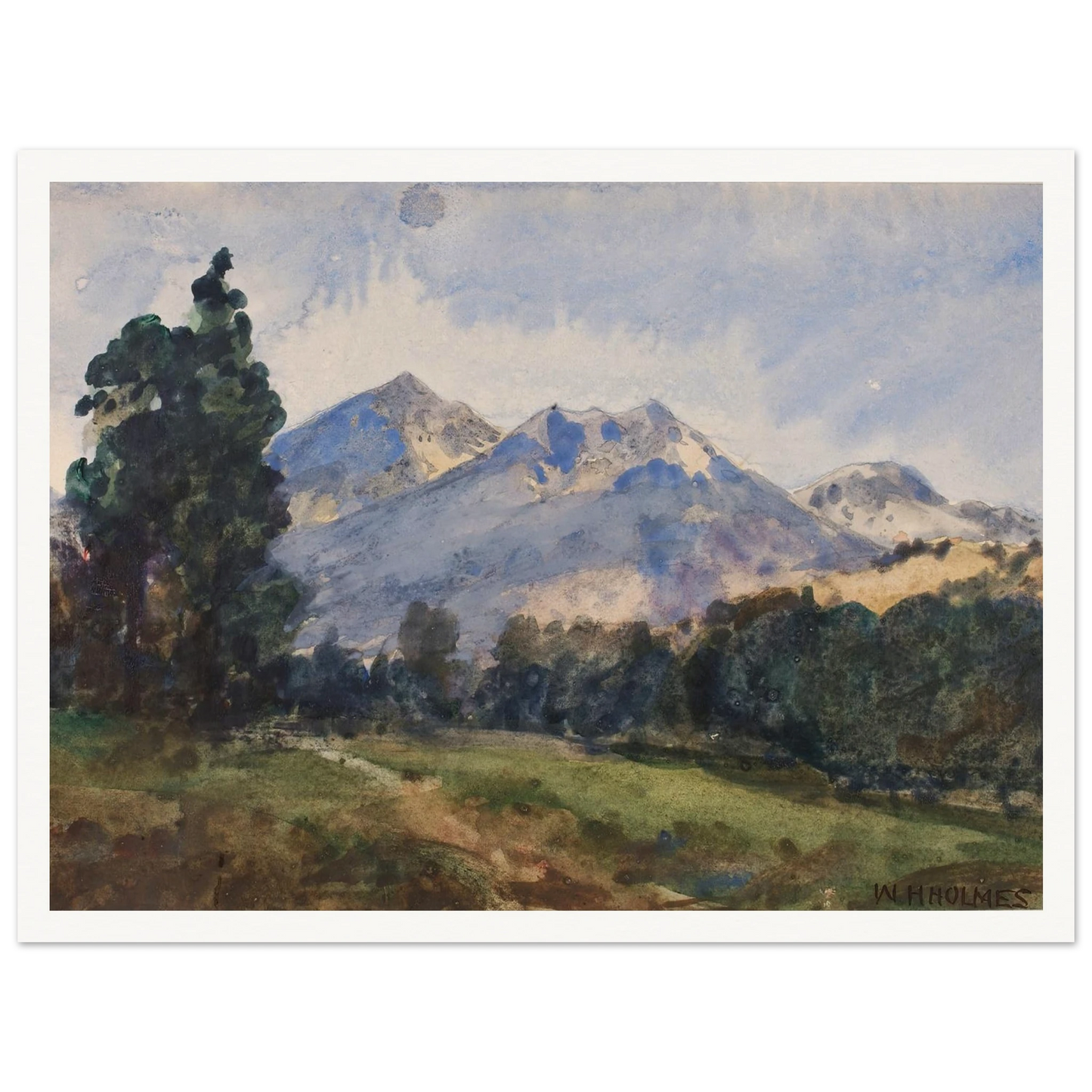 Wyoming Foot Hills (1921) Art Print | William Henry Holmes-Quipham Collections