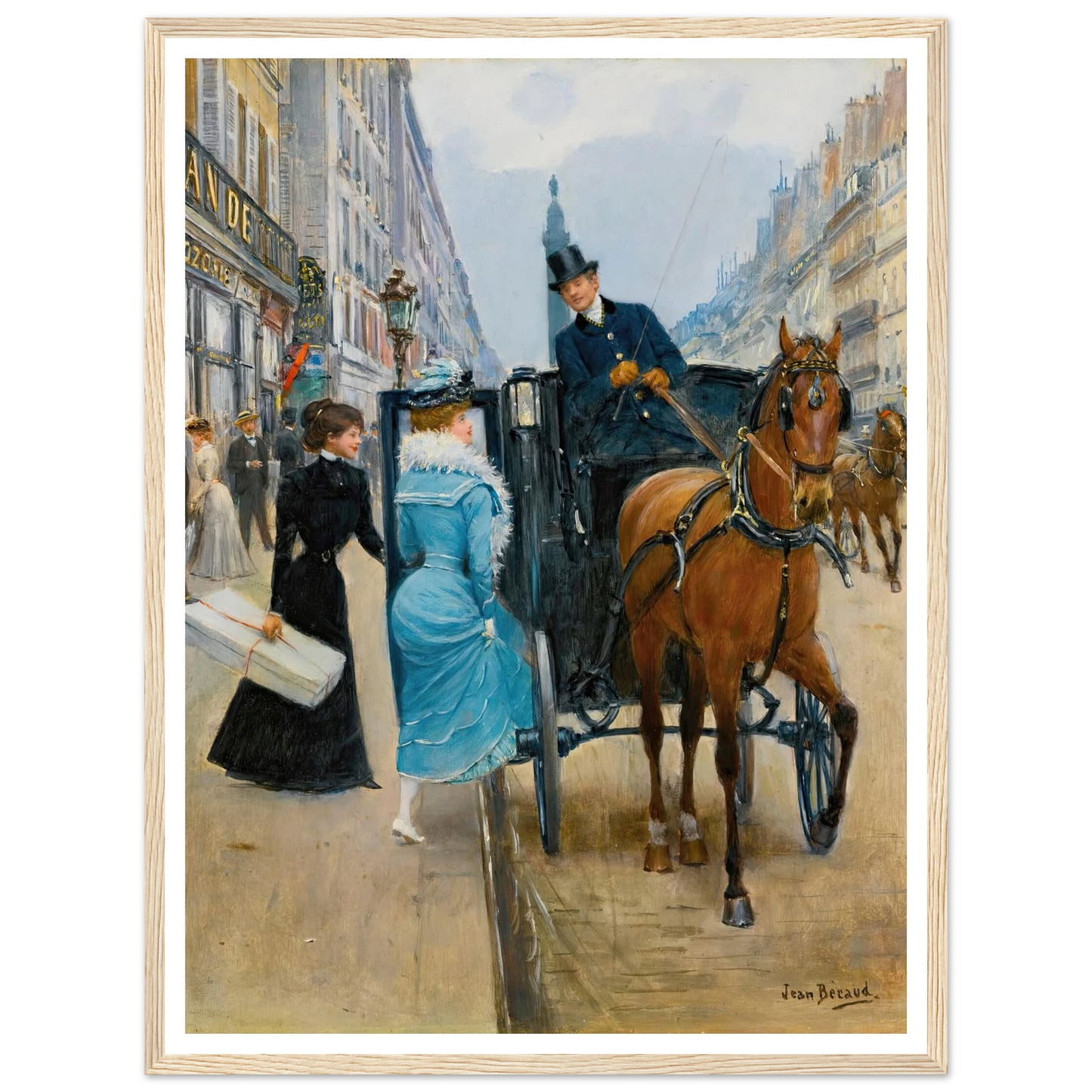 Courses Rue De La Paix Art Print | Jean Beraud-Quipham Collections