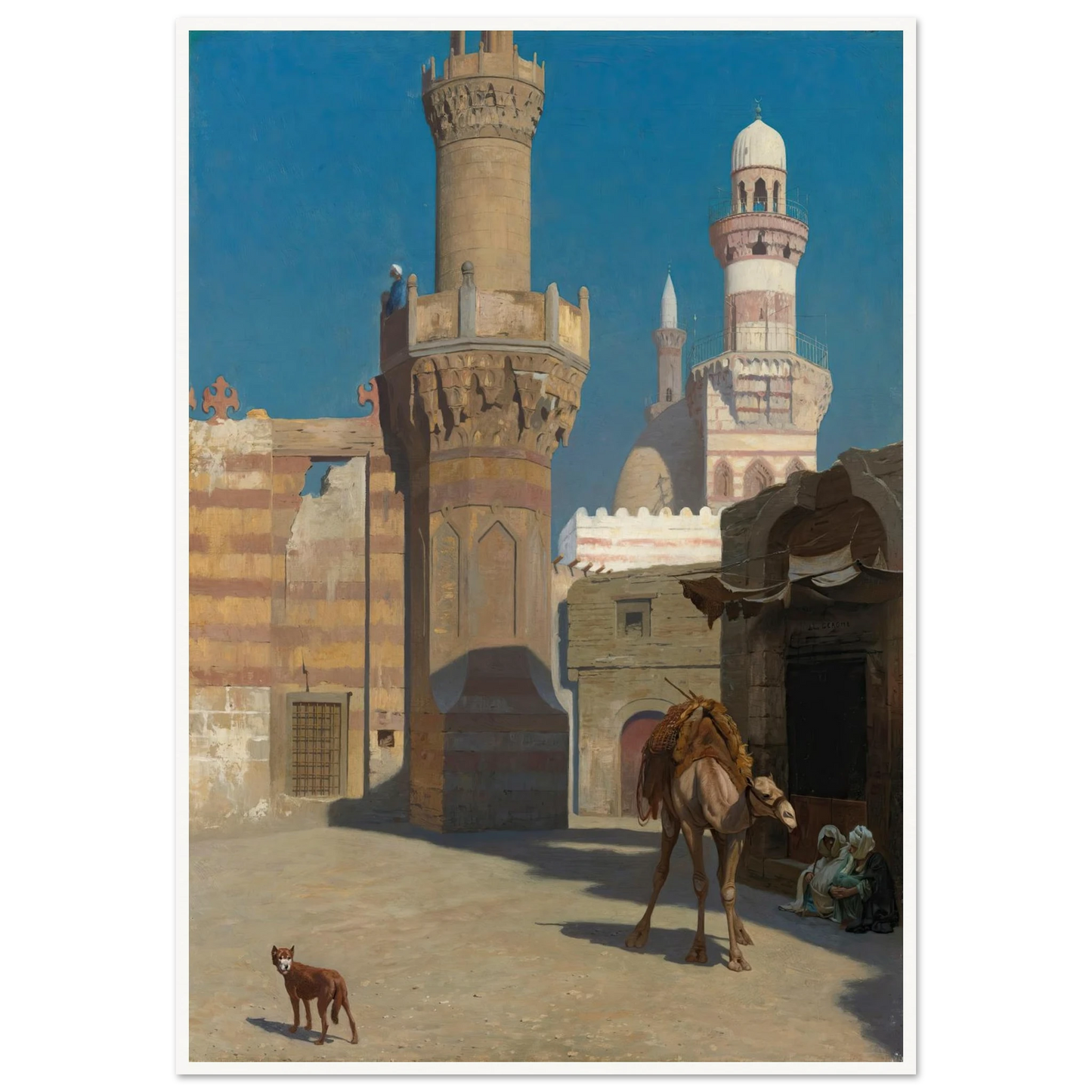 Une Journée Chaude Au Caire (Devant La Mosquée) Art Print | Jean Leon Gerome-Quipham Collections