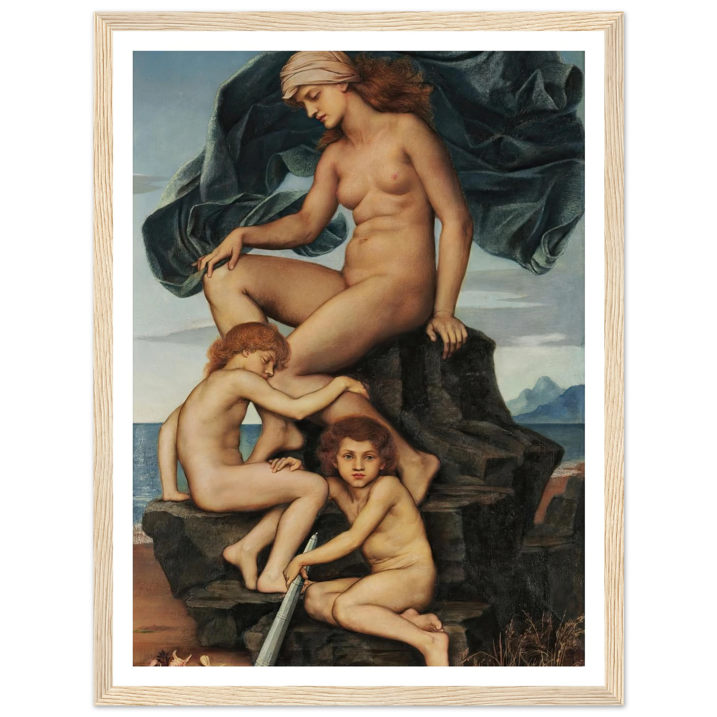 Sleep and Death, the Children of the Night (1883) Art Print | Evelyn de Morgan-Quipham Collections