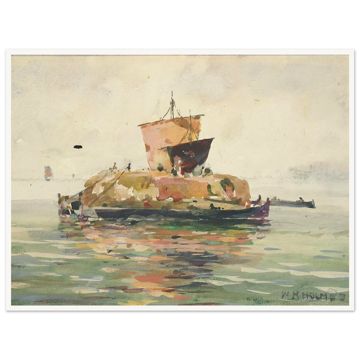 Venetian Freight Boats Art Print | William Henry Holmes-Quipham Collections
