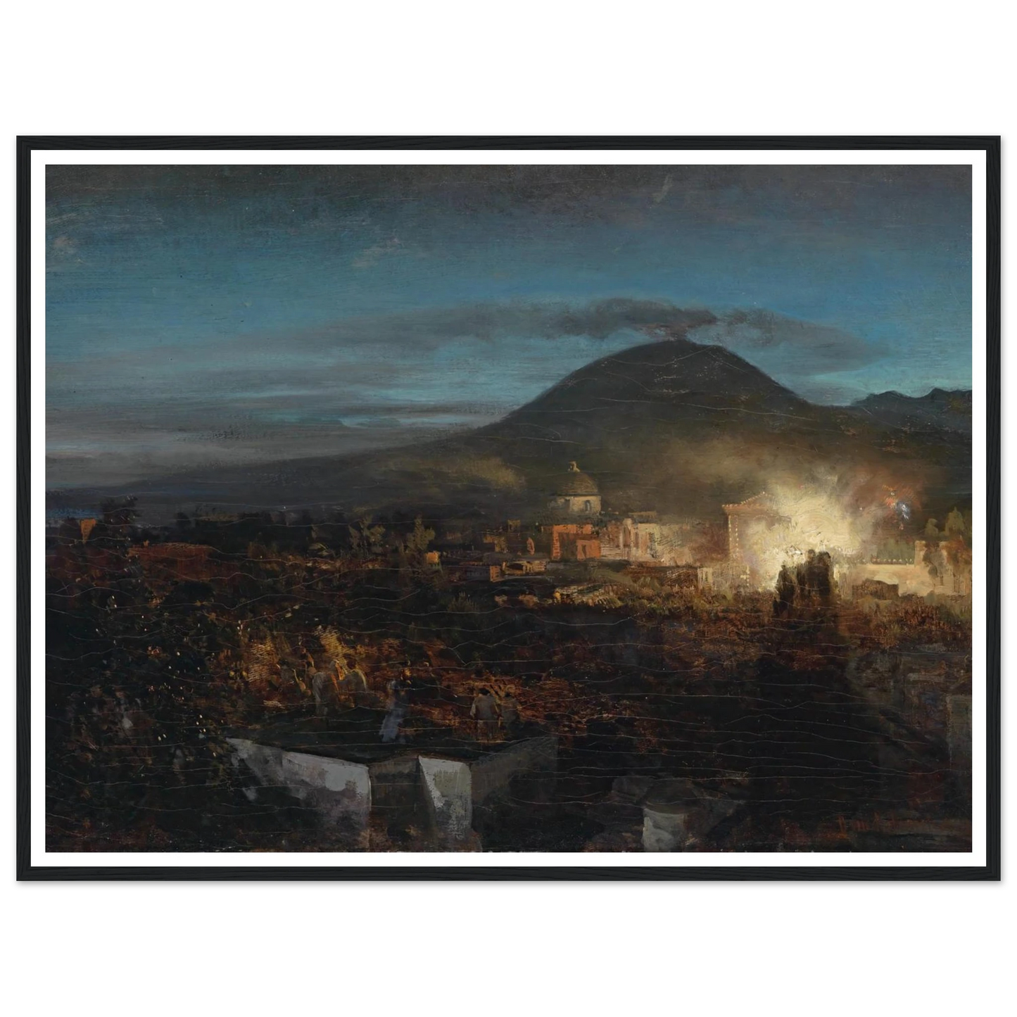 Feuerwerk In Toree Dell Annunziata Art Print | Oswald Achenbach-Quipham Collections