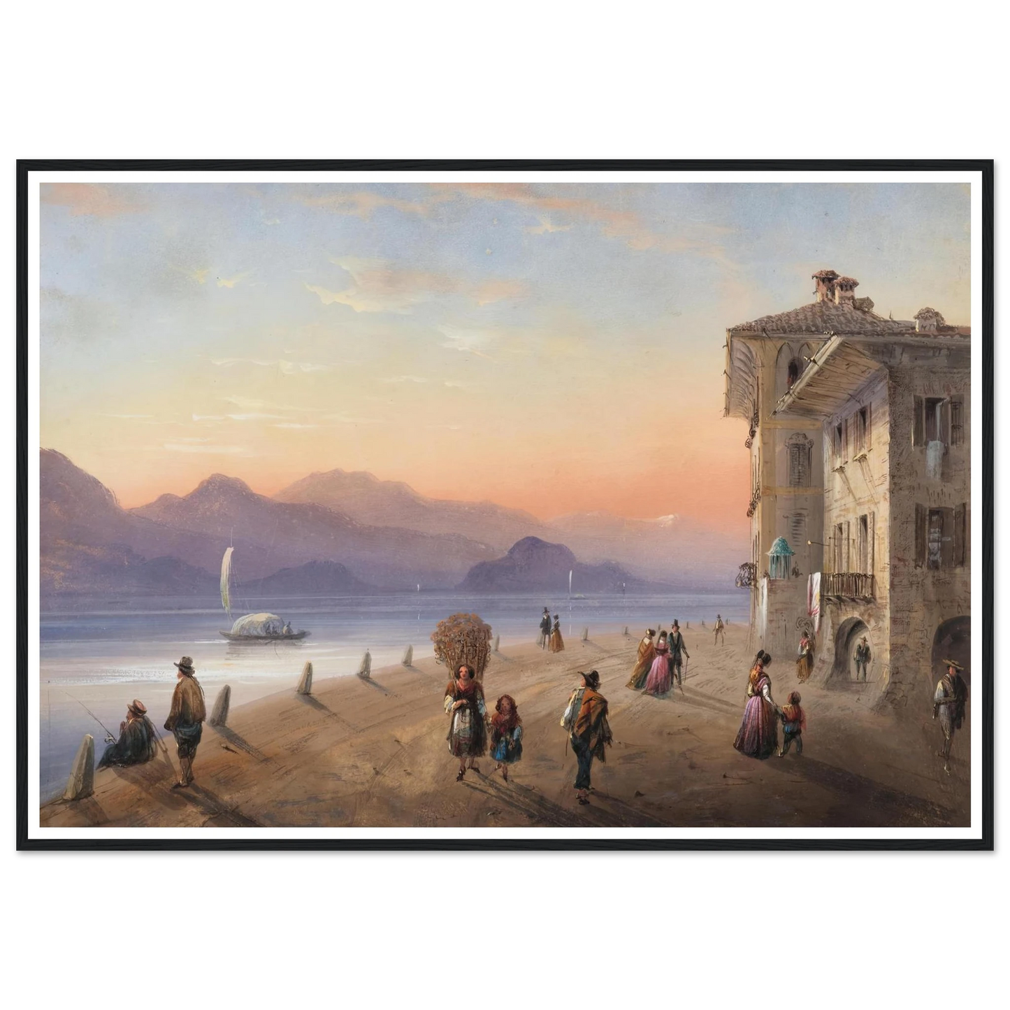 Palazzo Borromeo, Isola Bella on Lake Maggiore (1849) Art Print | Carlo Bossoli-Quipham Collections