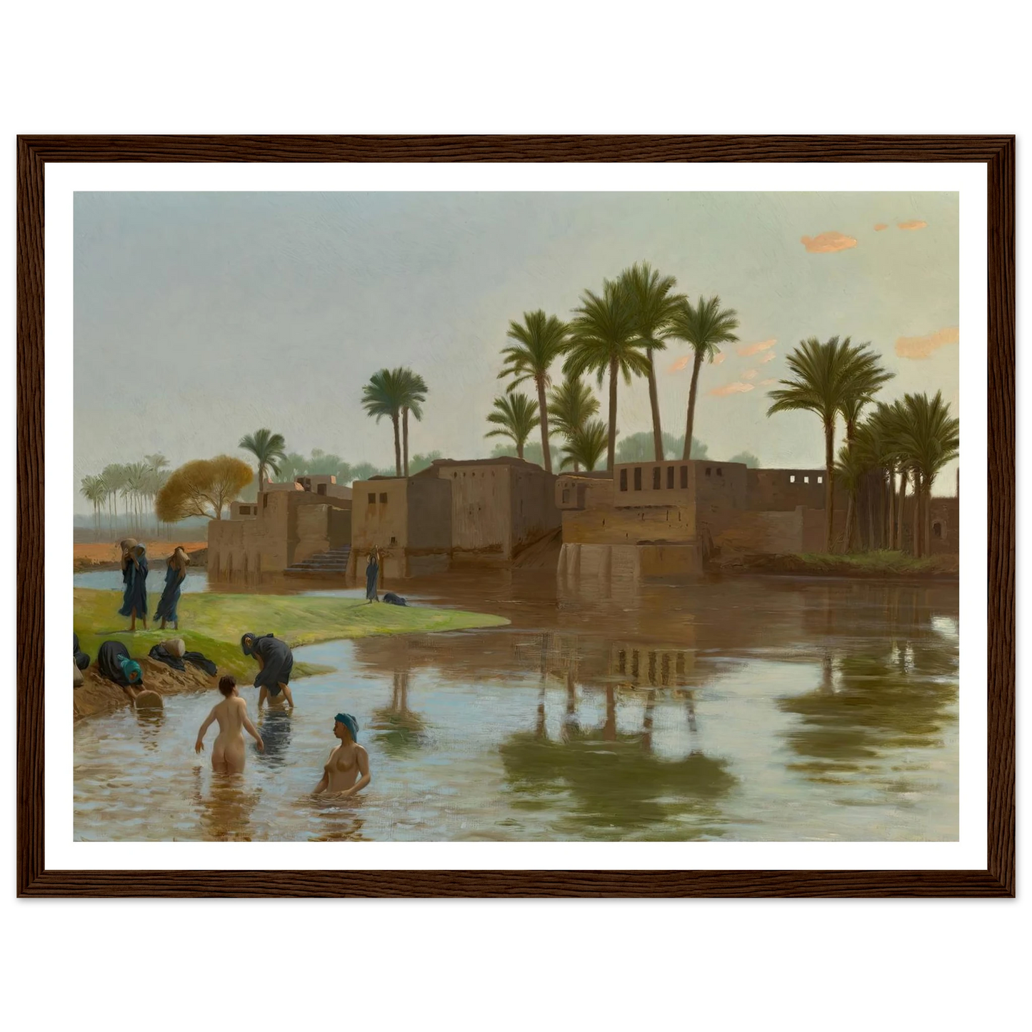 Femmes fellahs au bain Art Print | Jean Leon Gerome-Quipham Collections