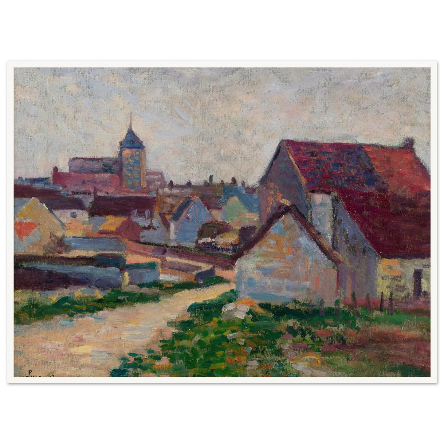 Le Village De Conche-Sur-Condoires (1897) Art Print | Maximilien Luce-Quipham Collections