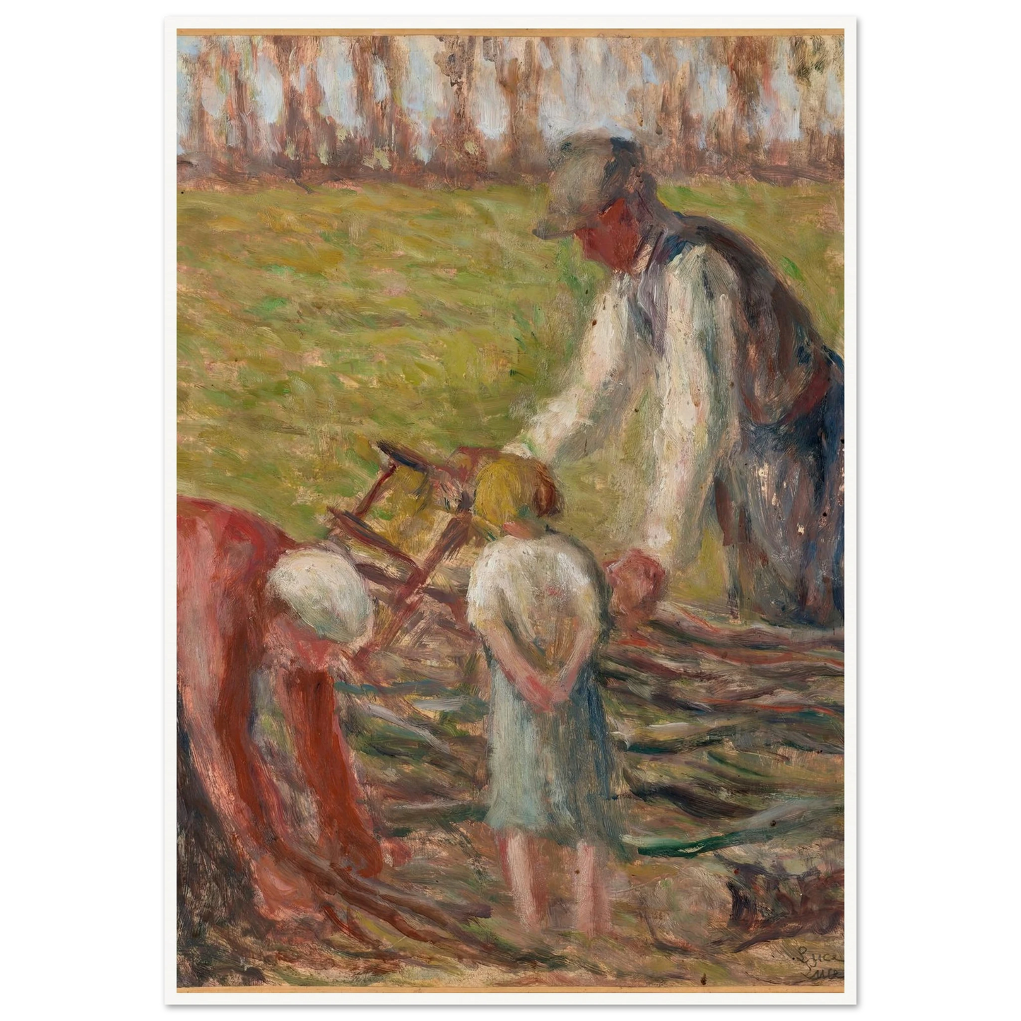 Le scieur de fagots (1935) Art Print | Maximilien Luce-Quipham Collections