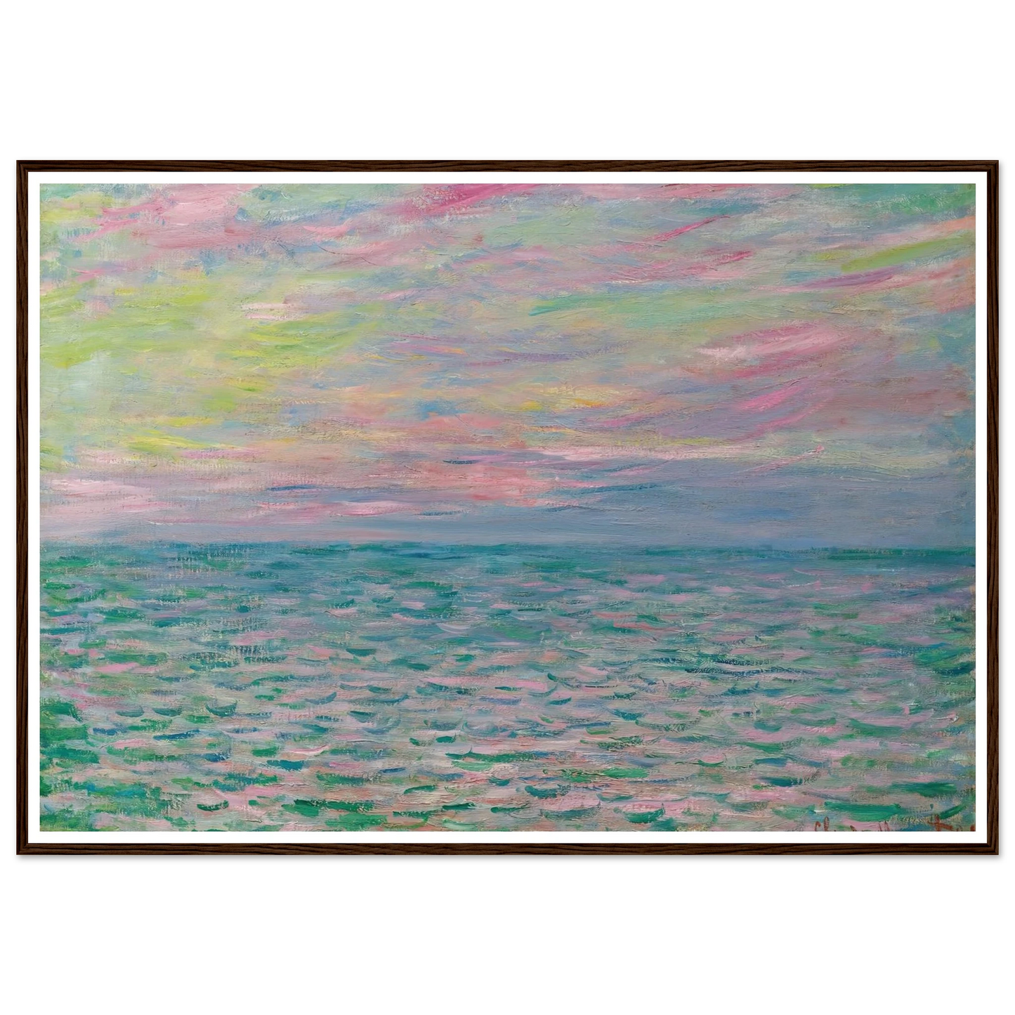 Coucher De Soleil À Pourville, Pleine Mer (1882) Art Print | Claude Monet-Quipham Collections