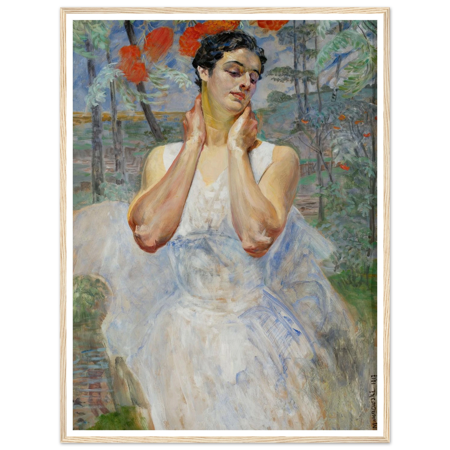 Portrait of a woman with rowanberry (1917) Art Print | Jacek Malczewski-Quipham Collections