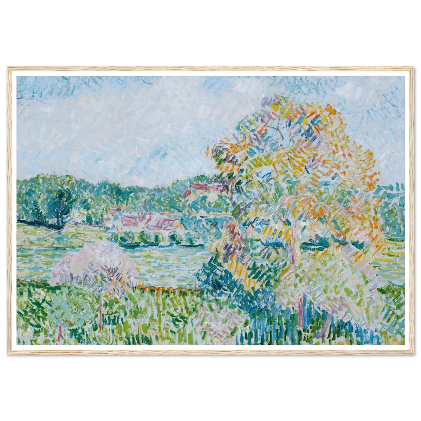 Le Grand Noyer À Eragny, Automne (circa 1890) Art Print | Camille Pissarro-Quipham Collections