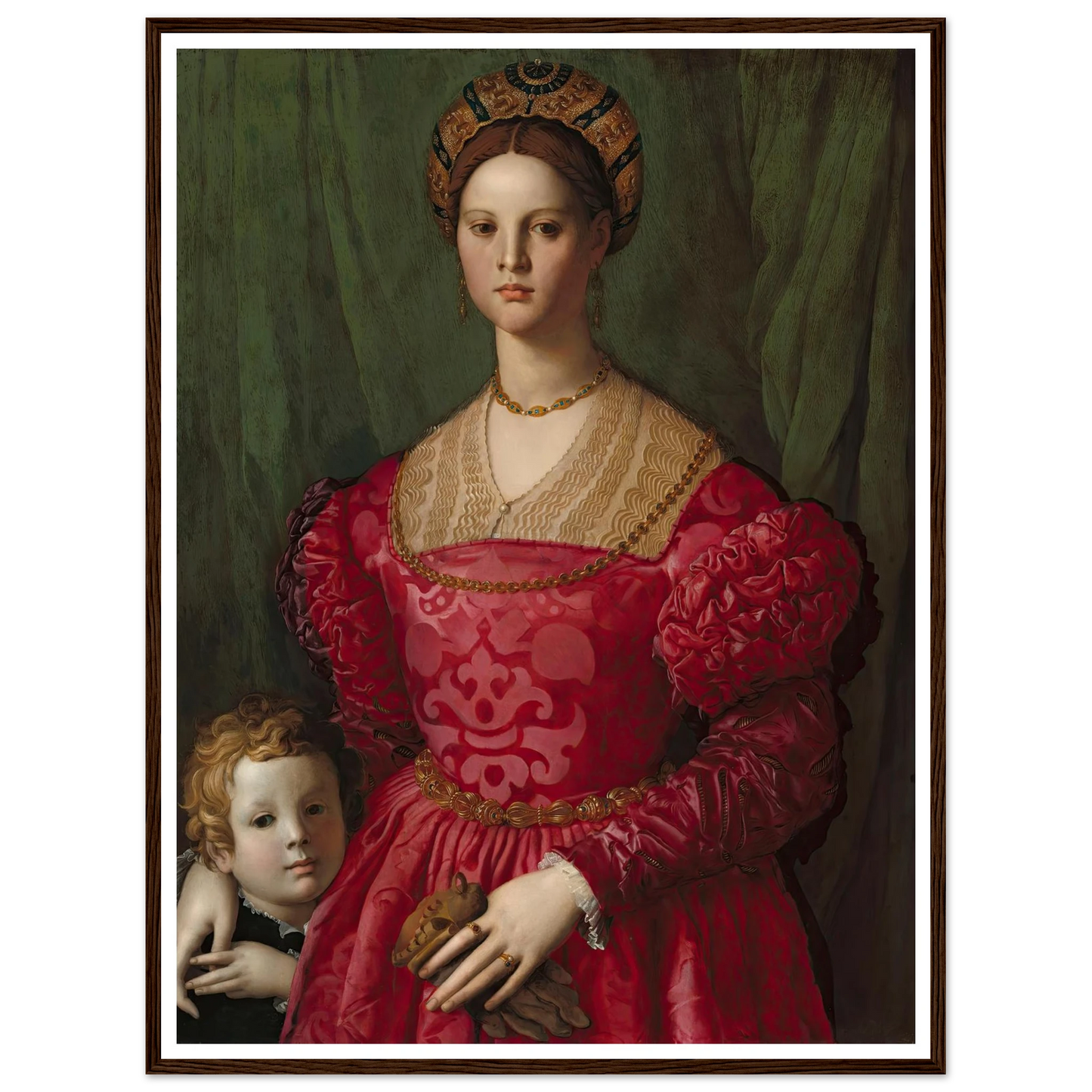 A Young Woman and Her Little Boy (c. 1540) Art Print | Agnolo Bronzino-Quipham Collections
