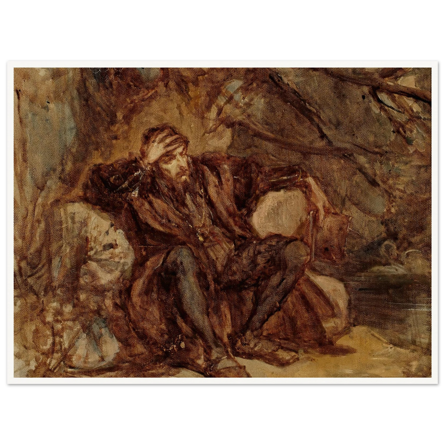 Sigismund Augustus in the Vilnius garden, sketch (1865) Art Print | Jan Matejko-Quipham Collections