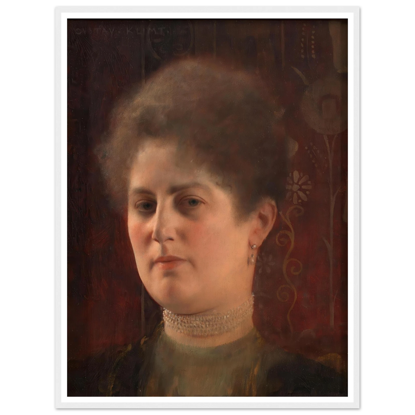 Bildnis einer unbekannten Frau (Frau Heymann) (1884–1904) Art Print | Gustav Klimt-Quipham Collections