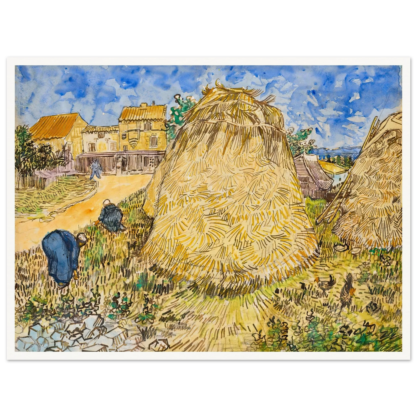 Meules de blé (1888) Art Print | Vincent van Gogh-Quipham Collections