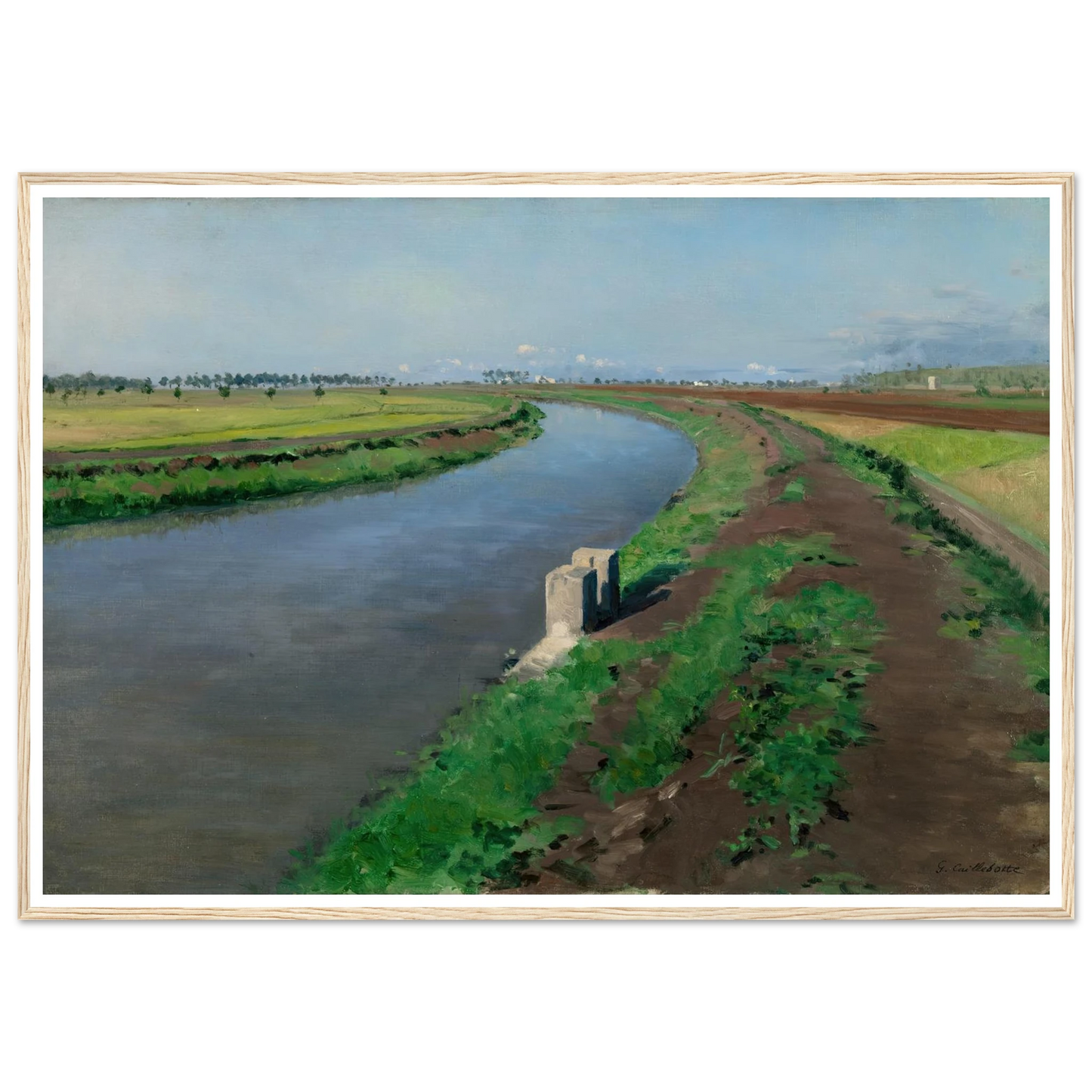 Banks of a Canal, near Naples (c.1872) Art Print | Gustave Caillebotte-Quipham Collections