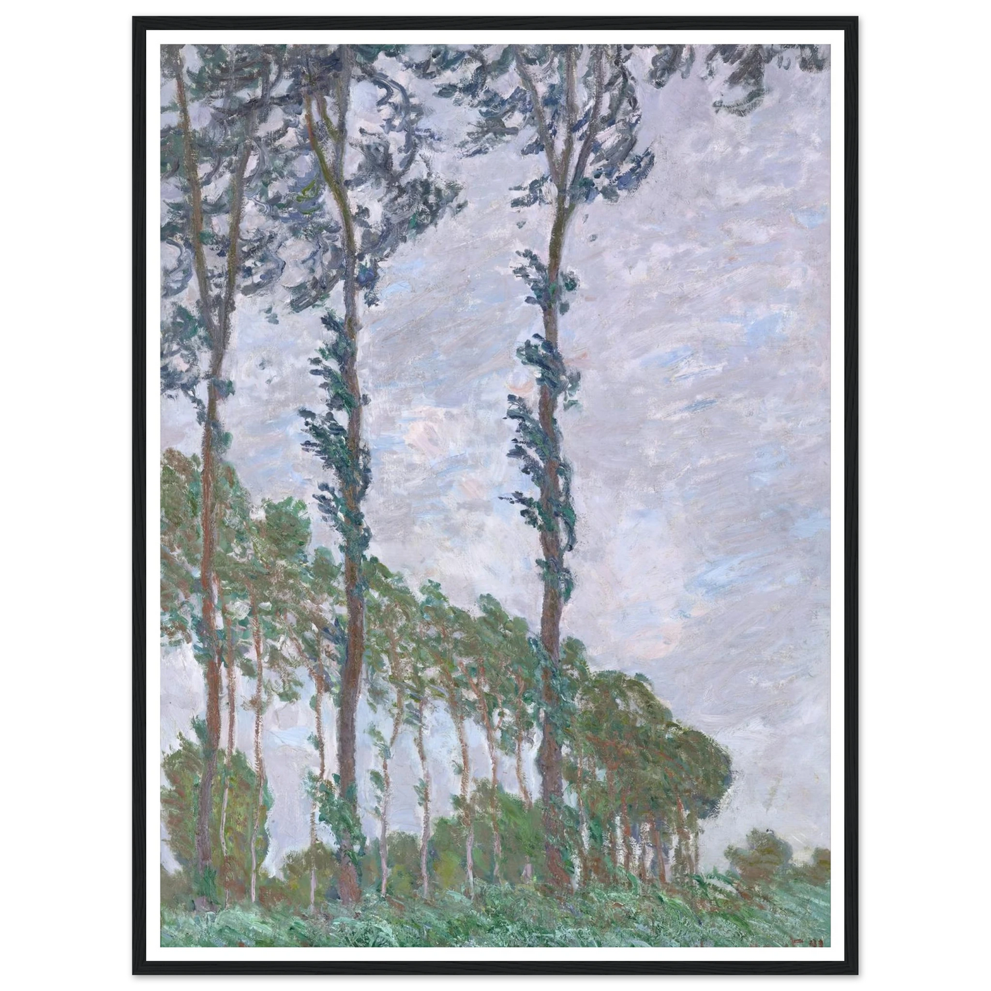 Wind Effect, Series of The Poplars (1891) Art Print | Claude Monet-Quipham Collections