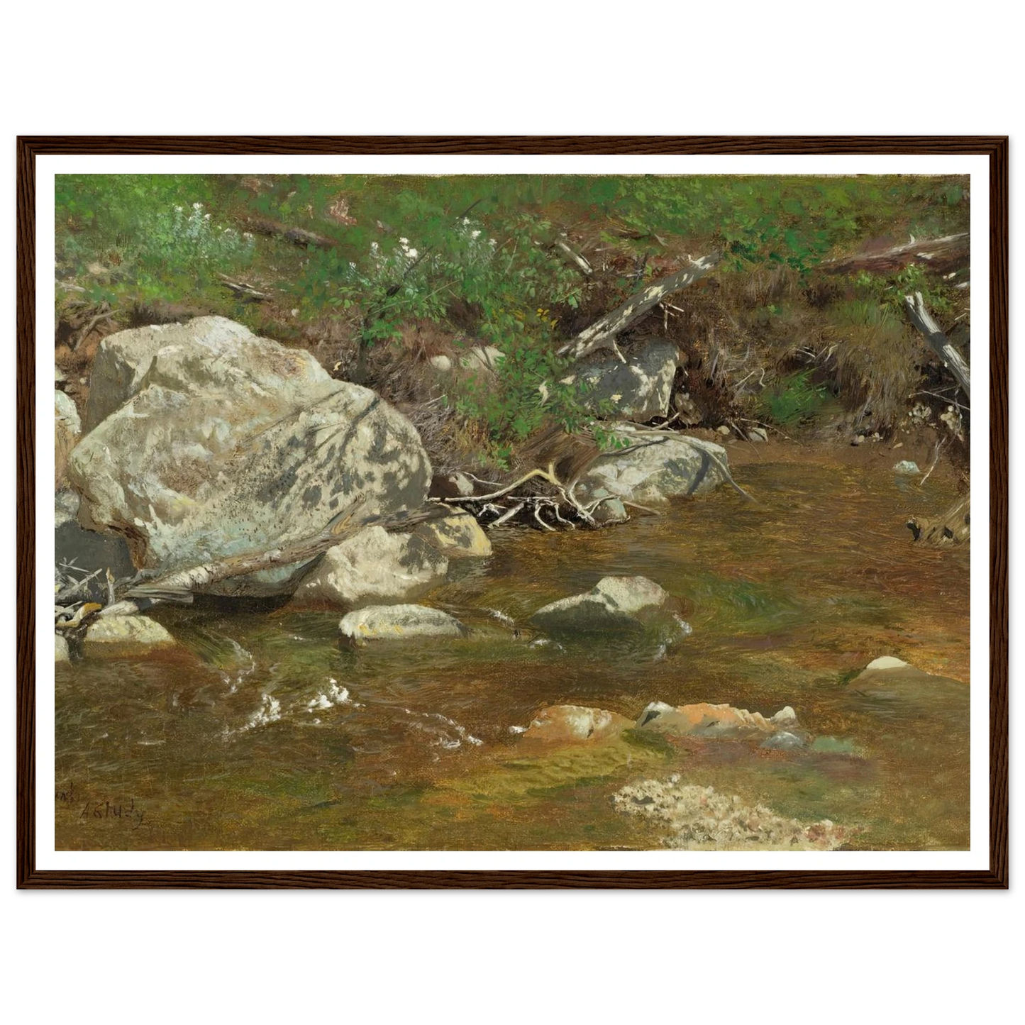 Mountain Brook; A Study (between ca. 1863 and 1869) Art Print | Alexander Helwig Wyant-Quipham Collections
