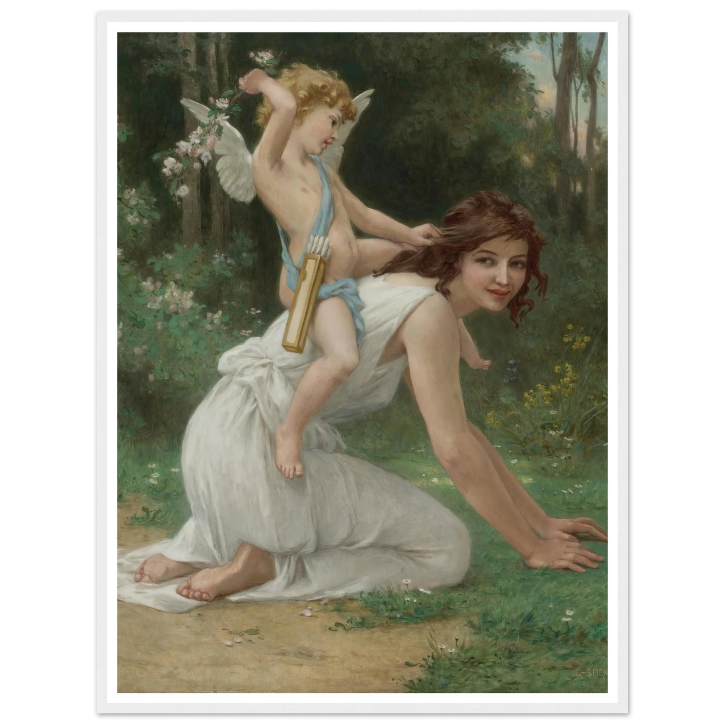 Venus And Cupid Art Print | Guillaume Seignac-Quipham Collections
