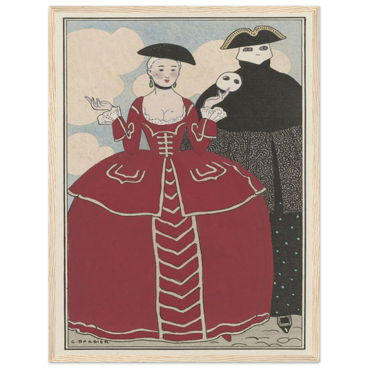 Travestissement d’après Longhi (1913) Art Print | George Barbier-Quipham Collections