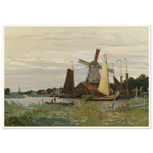 Un Moulin À Zaandam (1871) Art Print | Claude Monet-Quipham Collections