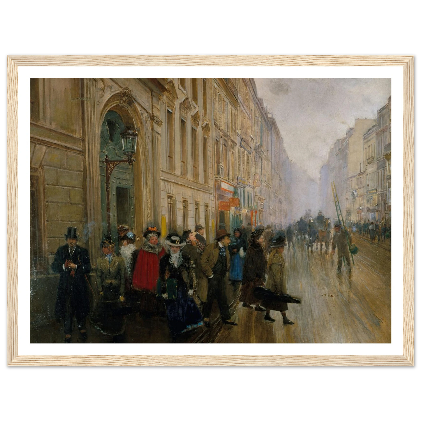 La sortie du conservatoire de musique (1899) Art Print | Jean Beraud-Quipham Collections