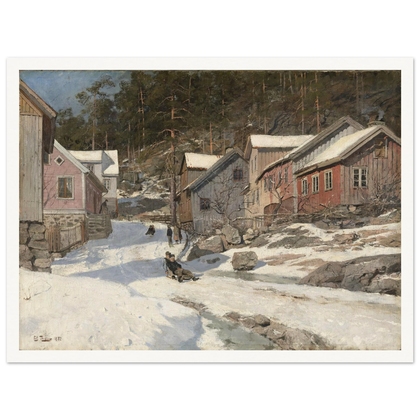 Street in Kragerø (1882) Art Print | Frits Thaulow-Quipham Collections