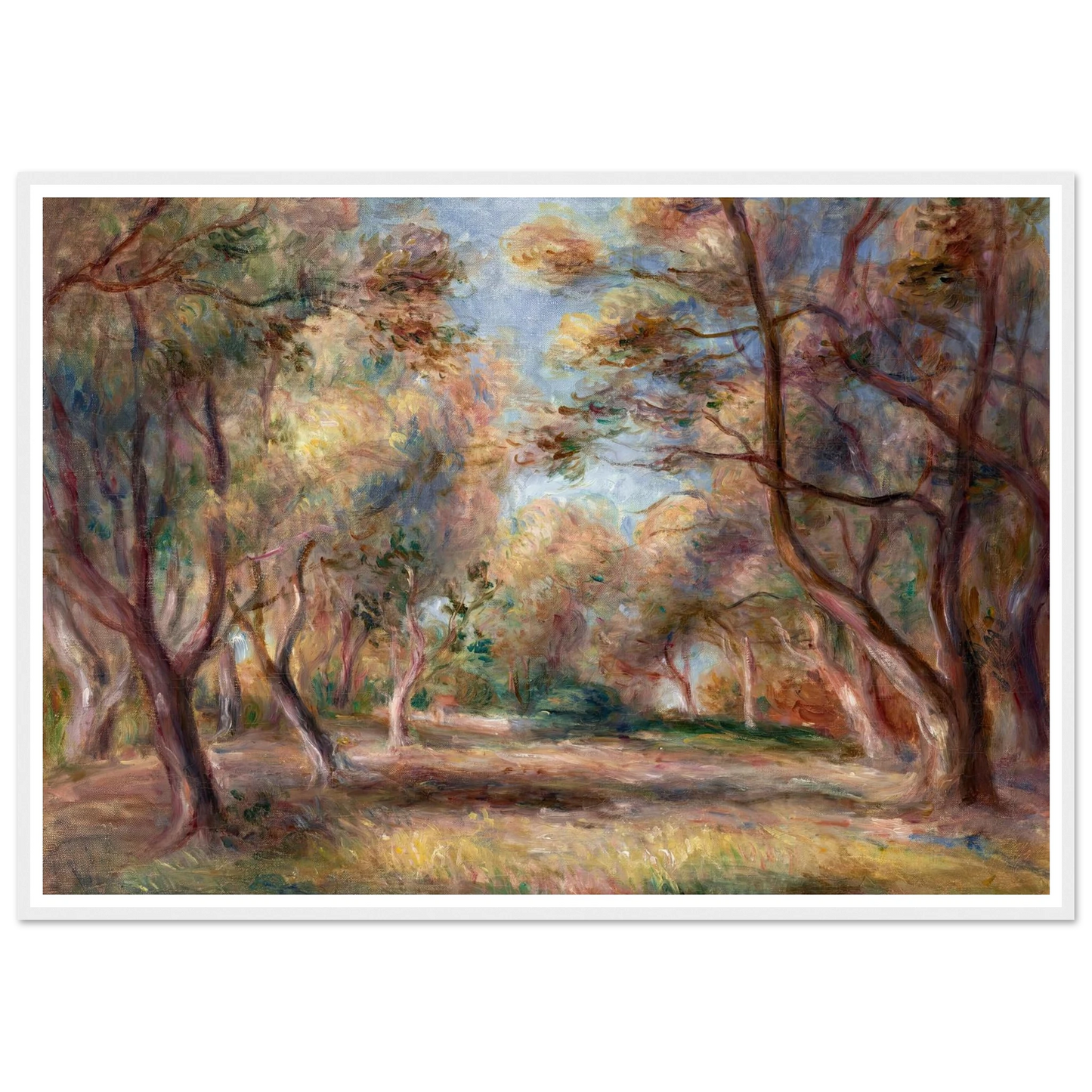 Les oliviers à Cagnes Art Print | Pierre Auguste Renoir-Quipham Collections