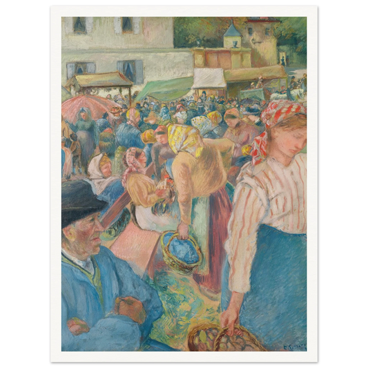 Marché à la volaille, Pontoise (1882) Art Print | Camille Pissarro-Quipham Collections