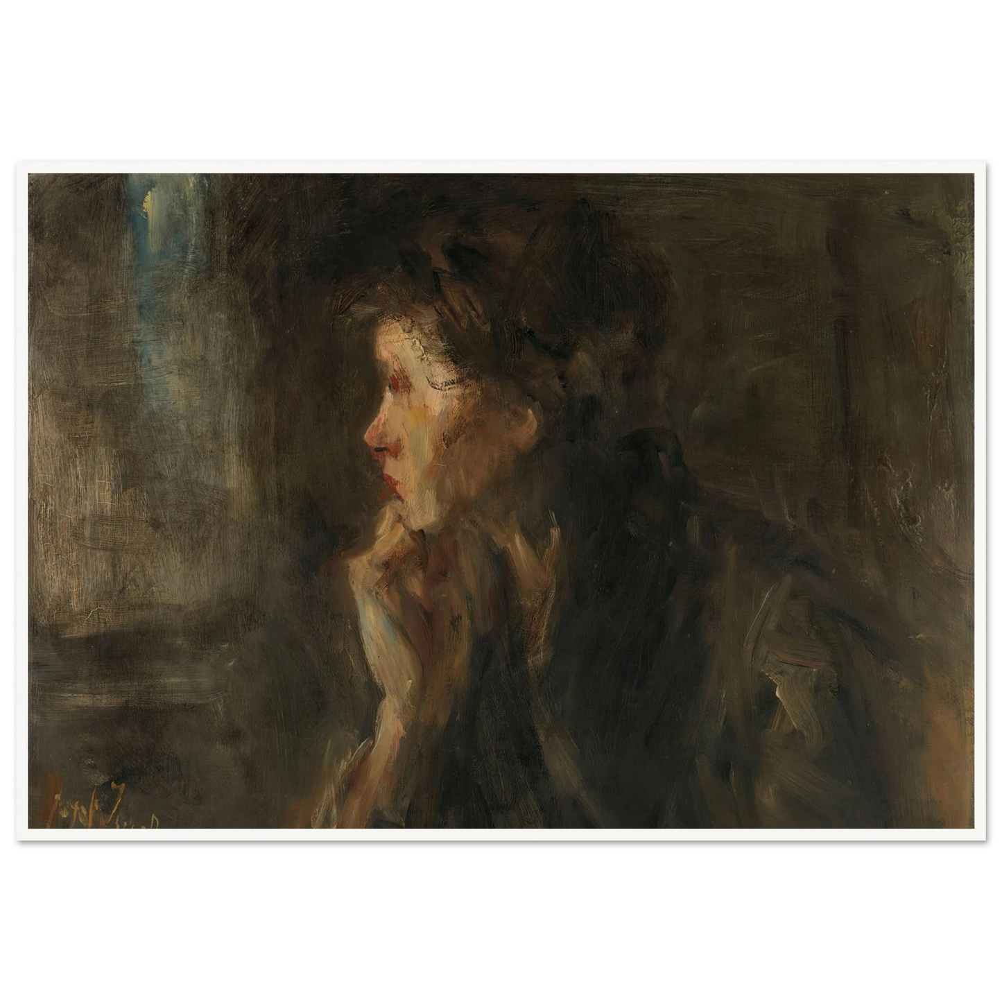 ‘Meditation’ (1896) Art Print | Jozef Israels-Quipham Collections