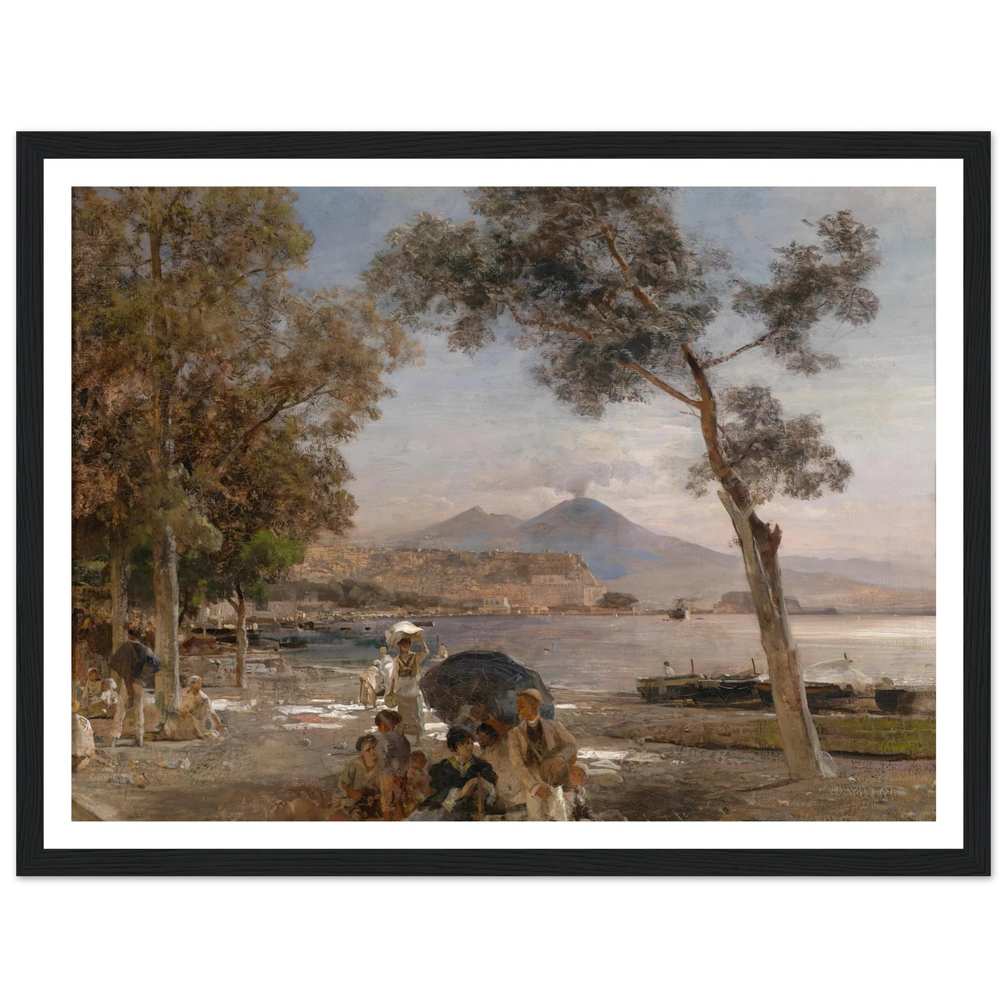 Abendstimmung am Golf von Neapel Art Print | Oswald Achenbach-Quipham Collections