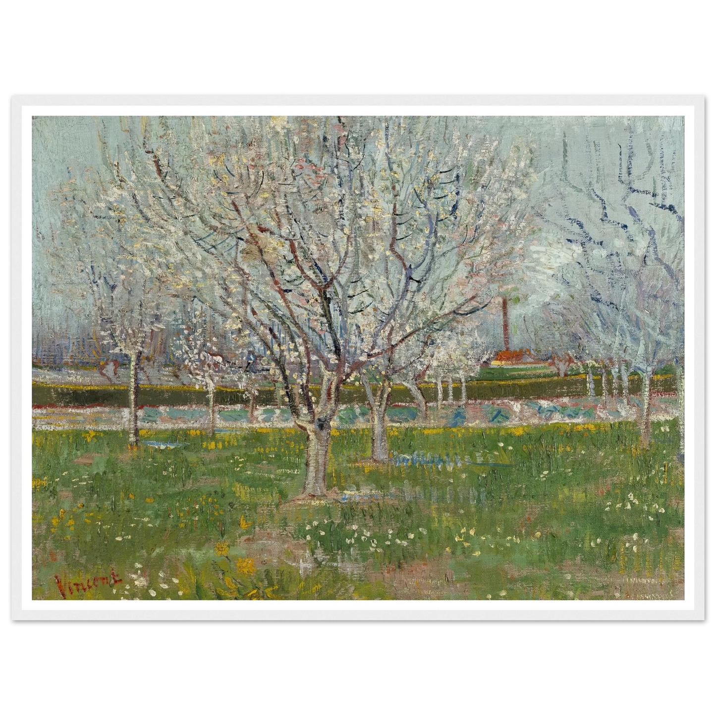 Orchard in Blossom (Plum Trees) Art Print | Vincent van Gogh-Quipham Collections