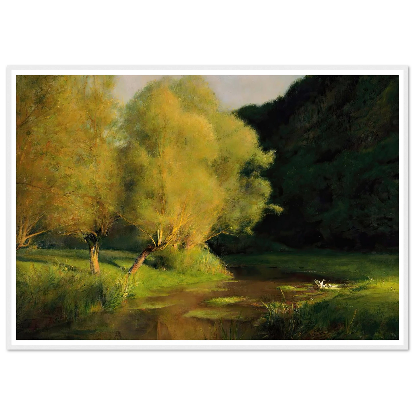 Willows by a Stream (1908) Art Print | Pascal Adolphe Jean Dagnan Bouveret-Quipham Collections