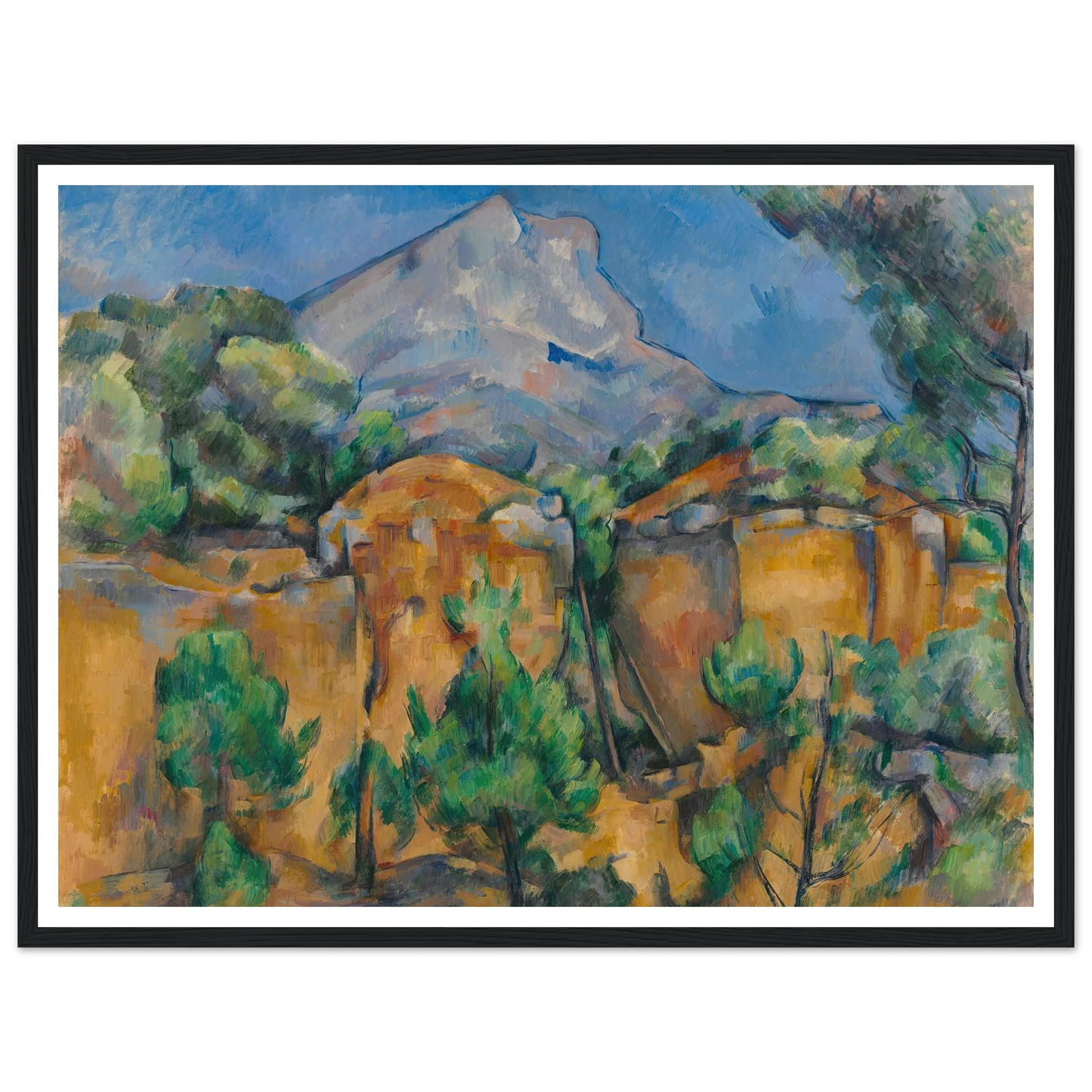 La Montagne Sainte-Victoire vue de la carrière Bibémus (circa 1897) Art Print | Paul Cezanne-Quipham Collections
