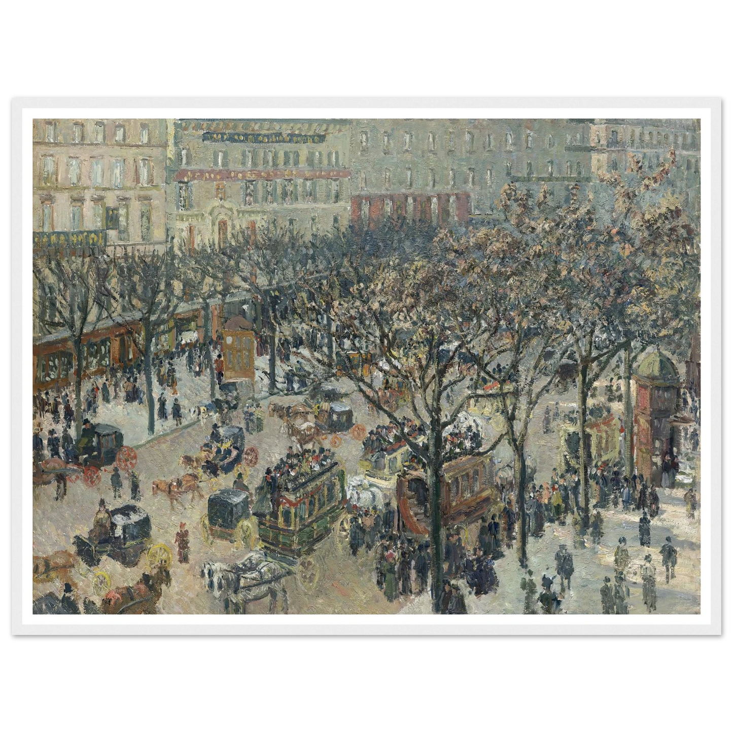 Boulevard des Italiens,Morning_Sunlight (1897) Art Print | Camille Pissarro-Quipham Collections