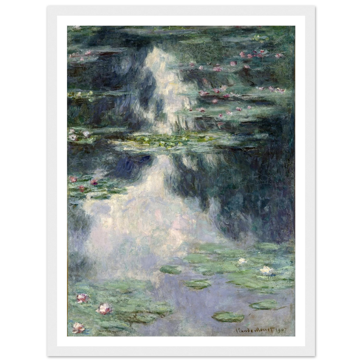 Pond with Water Lilies (1907) Art Print | Claude Monet-Quipham Collections
