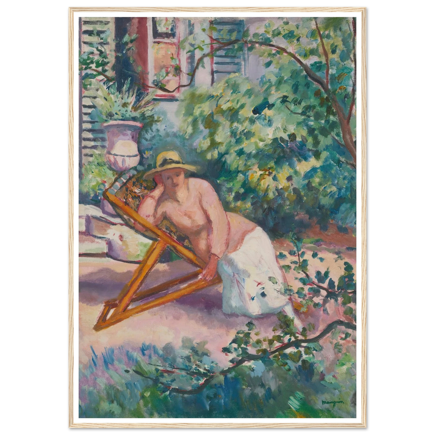 Jeanne Dans Le Jardin De Neuilly (1919) Art Print | Henri Manguin-Quipham Collections