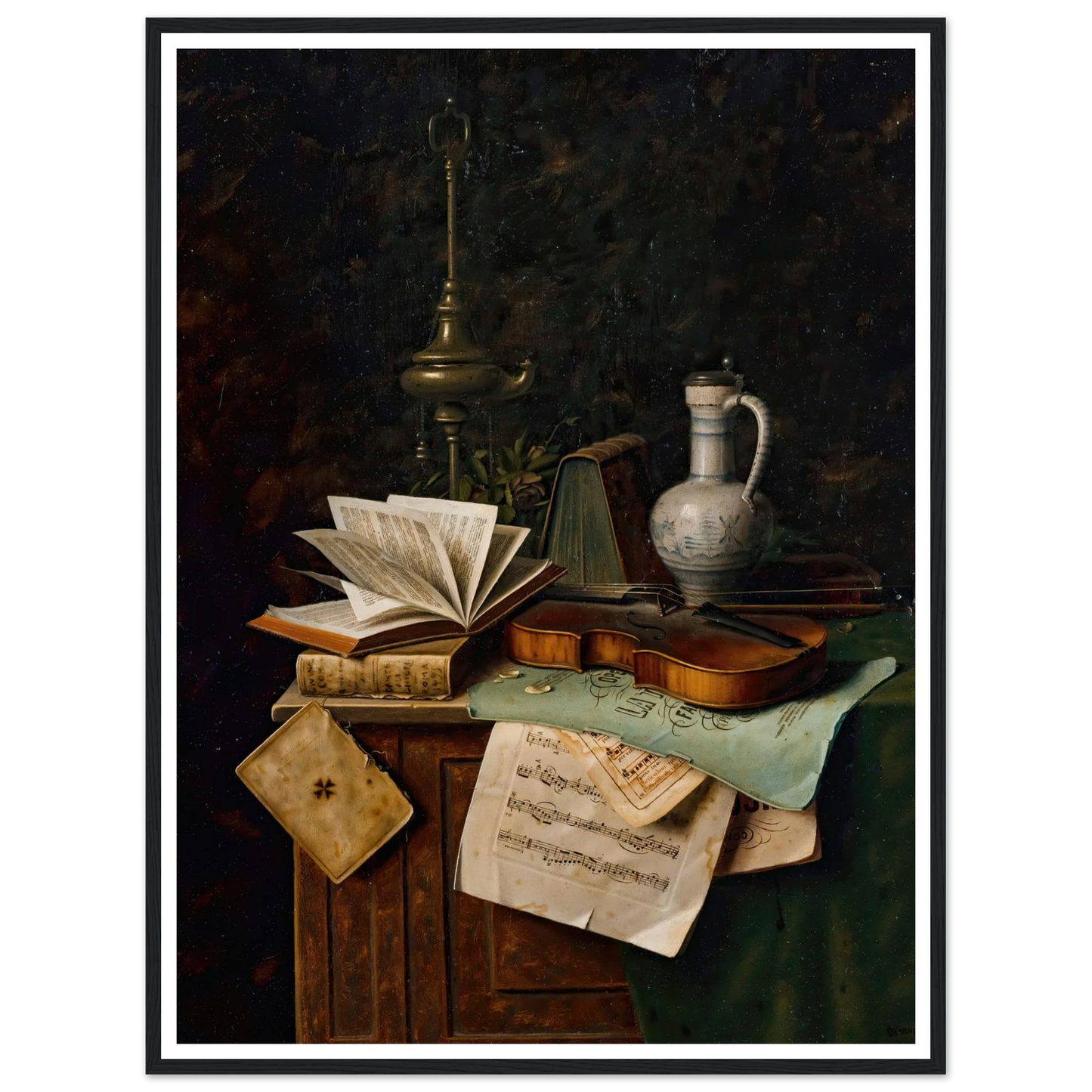 Still Life With Violin (1885) Art Print | William Michael Harnett-Quipham Collections