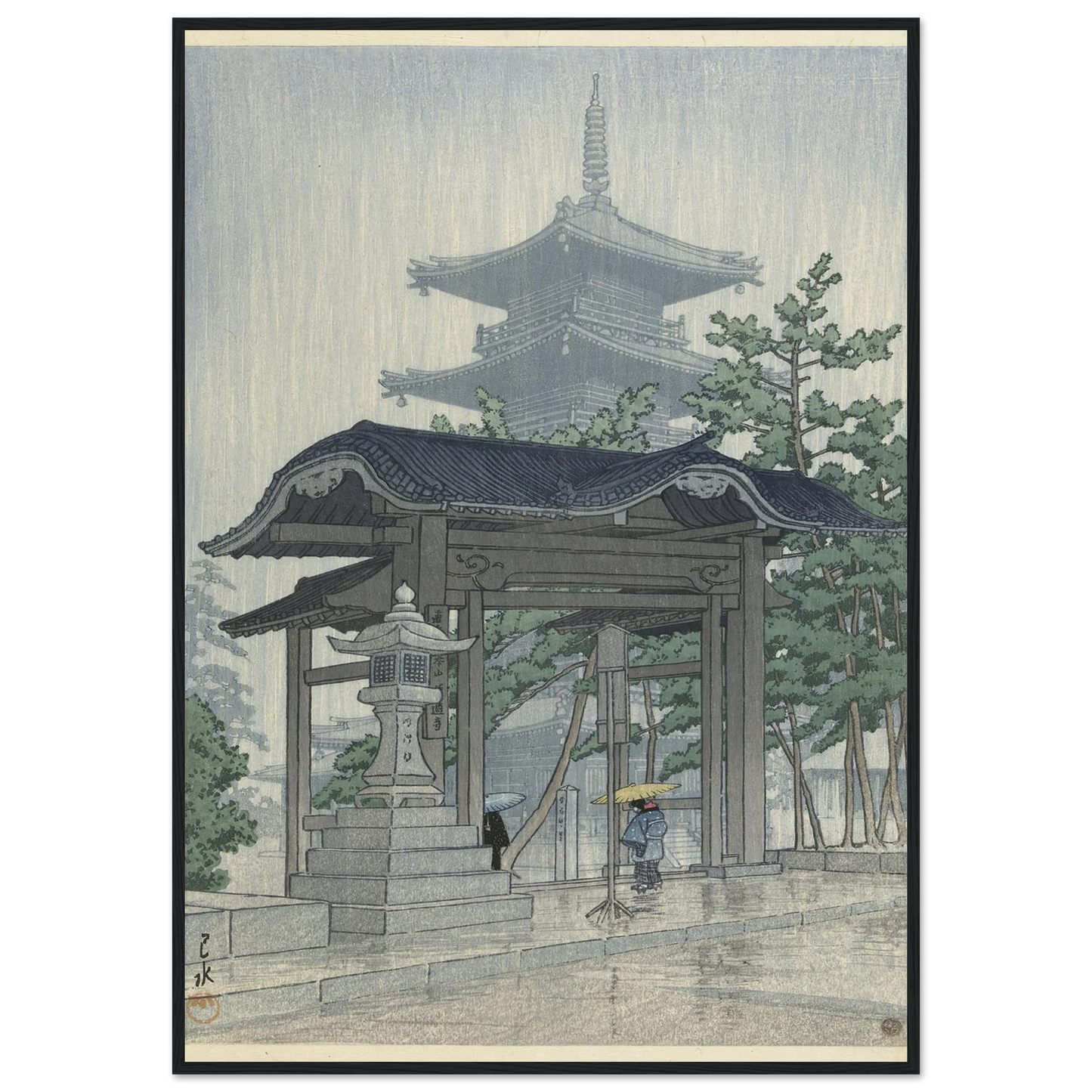 De Zensetsu tempel in Sanshu (1937-03) Art Print | Kawase Hasui-Quipham Collections