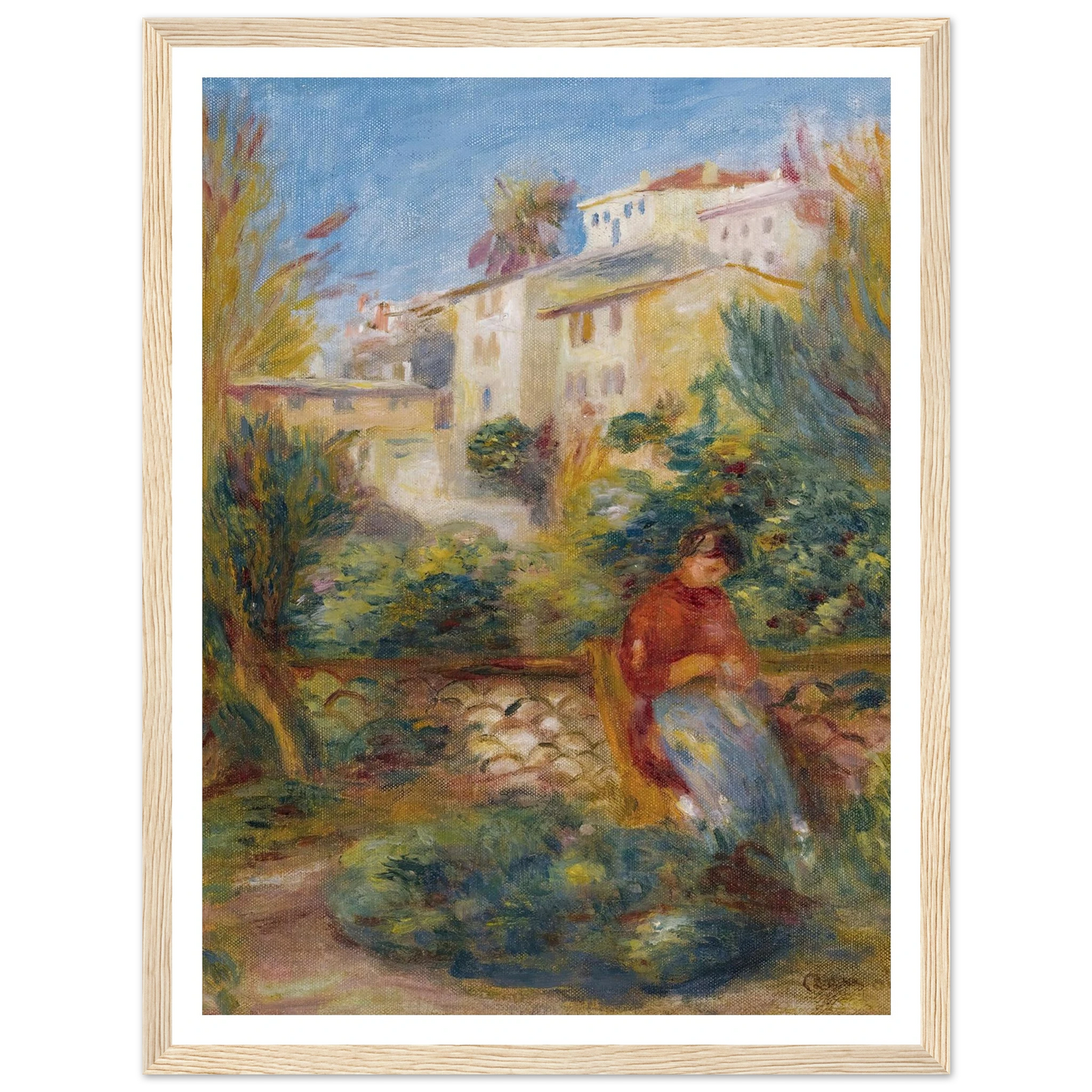 La Terrasse À Cagnes (circa 1908) Art Print | Pierre Auguste Renoir-Quipham Collections