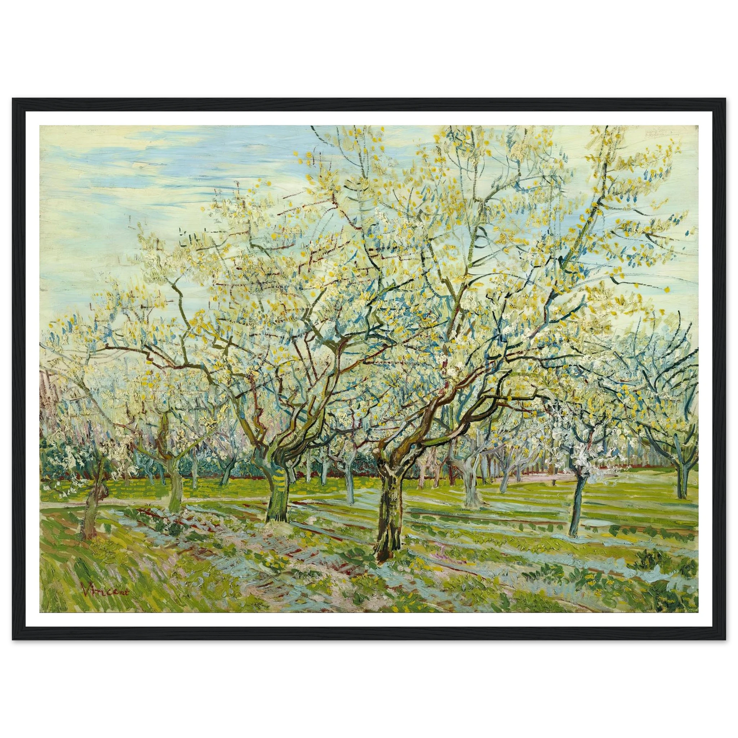 The white orchard (1888) Art Print | Vincent van Gogh-Quipham Collections