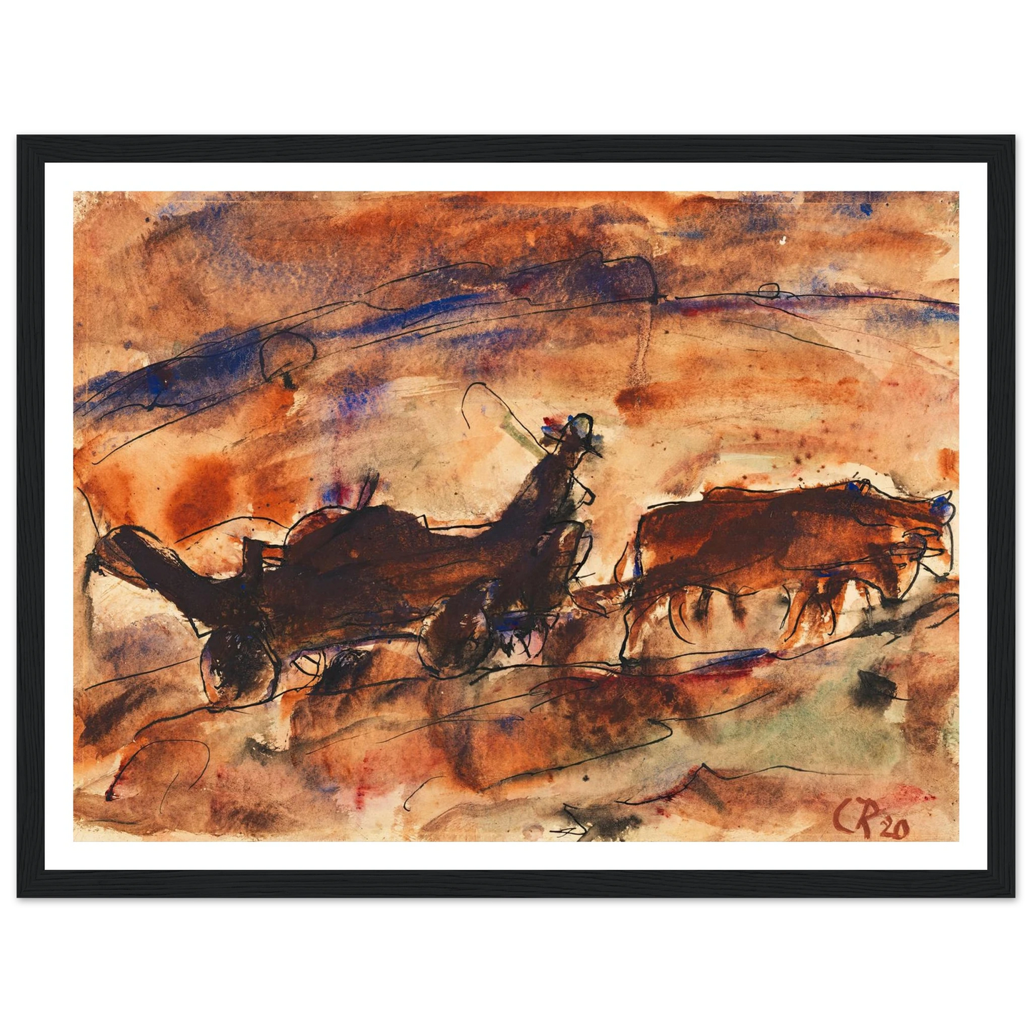 Ochsenfuhrwerk (1920) Art Print | Christian Rohlfs-Quipham Collections